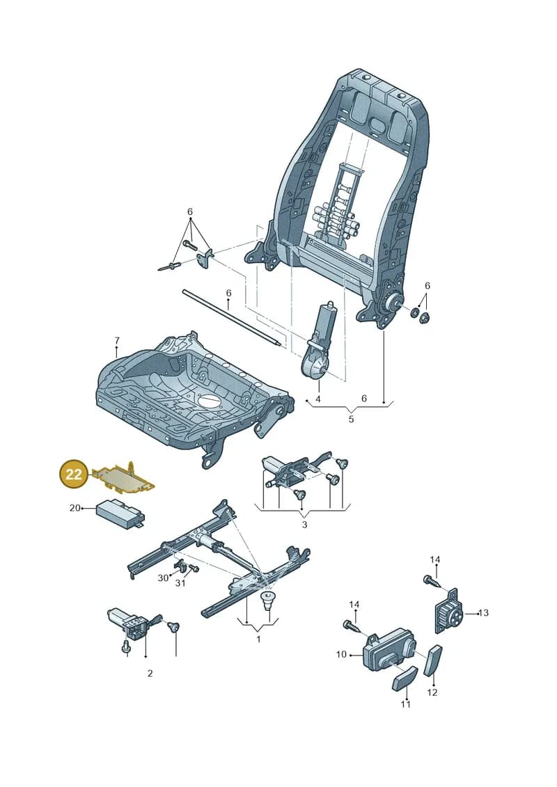 8T0959729 — Audi RS6 Avant (2013-2018) diagram 758959200, position 22