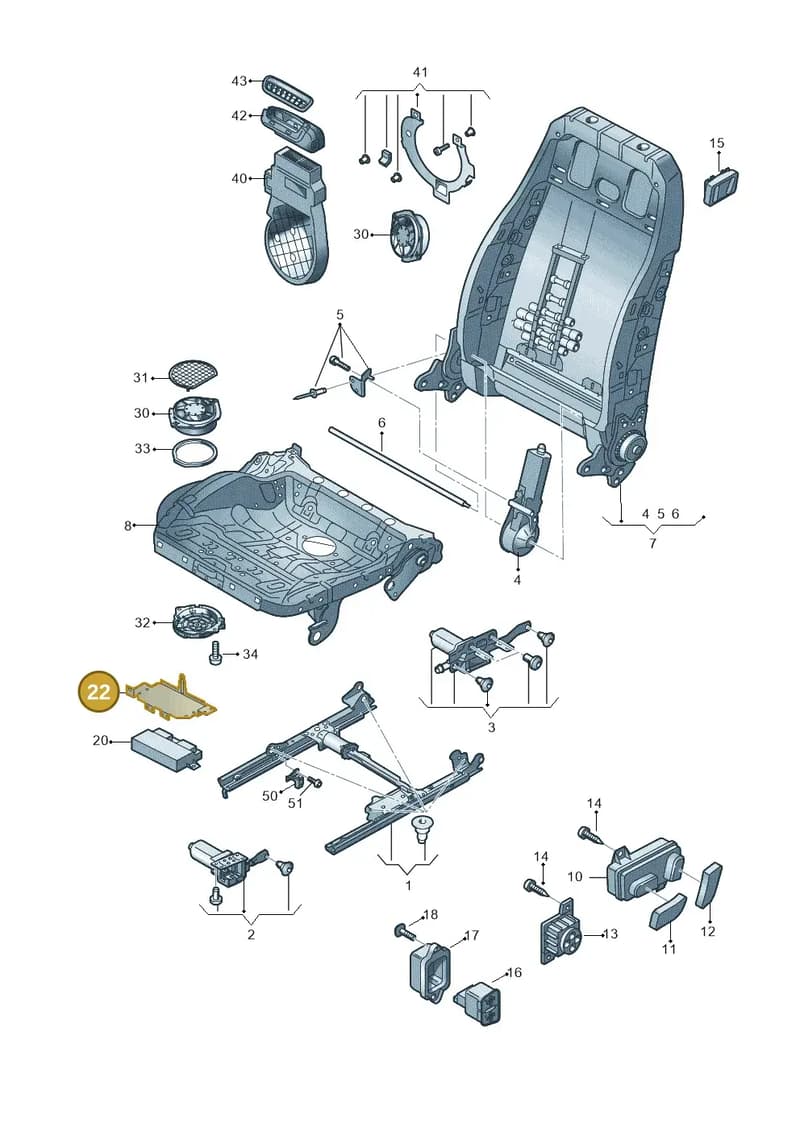 8T0959729 — Audi RS5 Cabrio (2012-2015) diagram 759959200, position 22