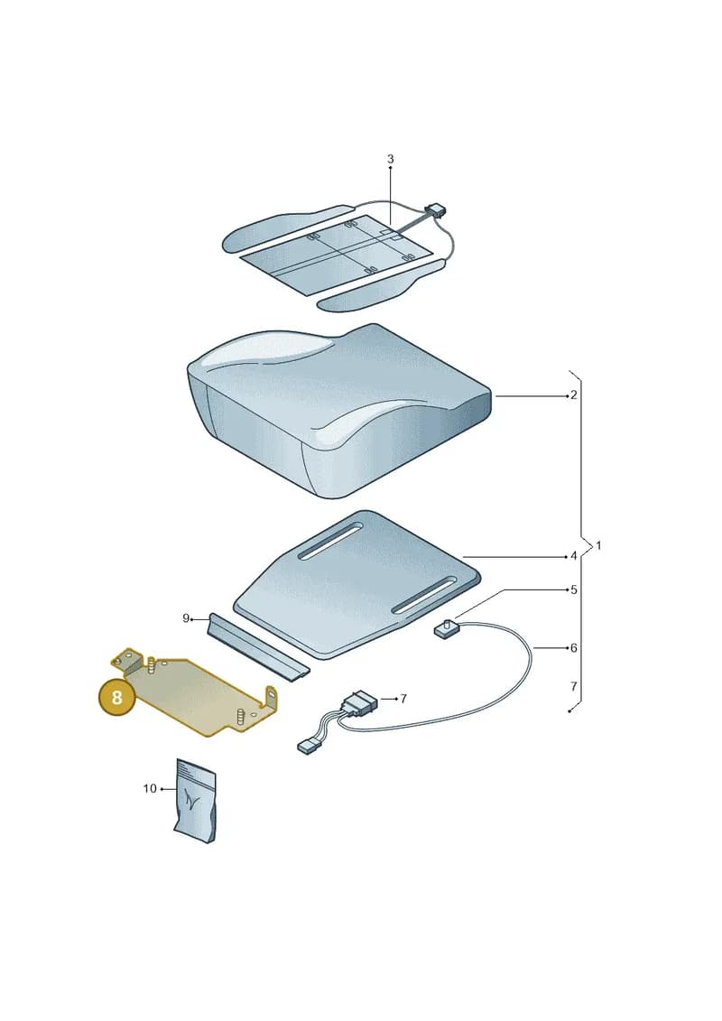 8T0959730A — Audi A5 Sportback (2011-2017) diagram 448881650, position 8