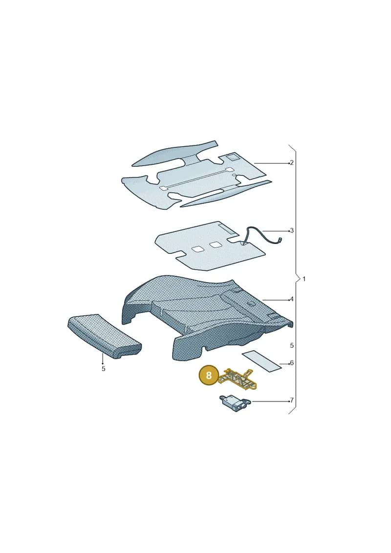 8T0959730A — Audi RS3 Limousine (2017-2020) diagram 778881650, position 8