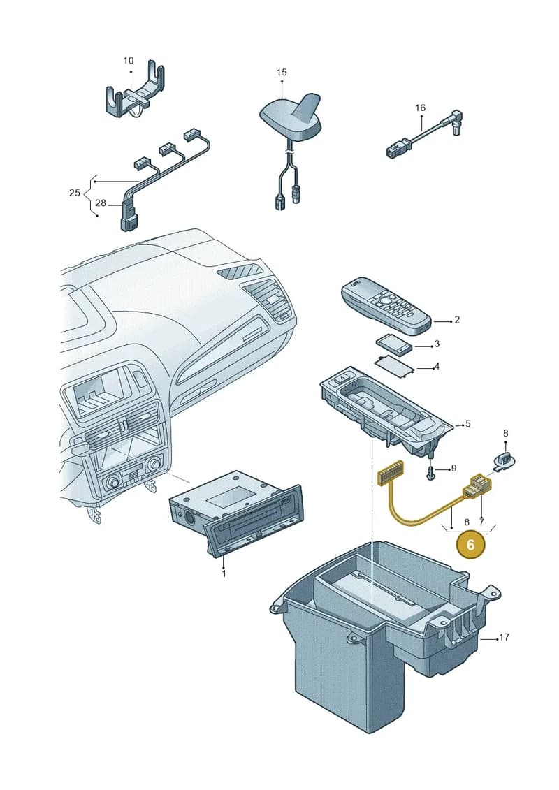 8T0971178 — Audi Q5 (2009-2018) diagram 647035500, position 6