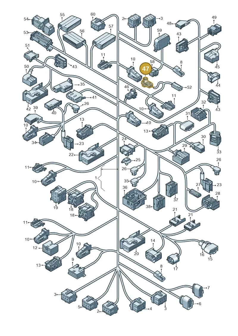 8T0971259A — Audi RS4 Av. qu. 4.2 (2012-2015) diagram 724971900, position 47
