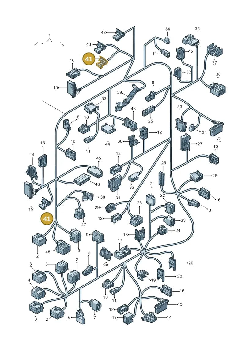 8T0971259B — Audi RS6 Avant (2013-2018) diagram 711971900, position 41