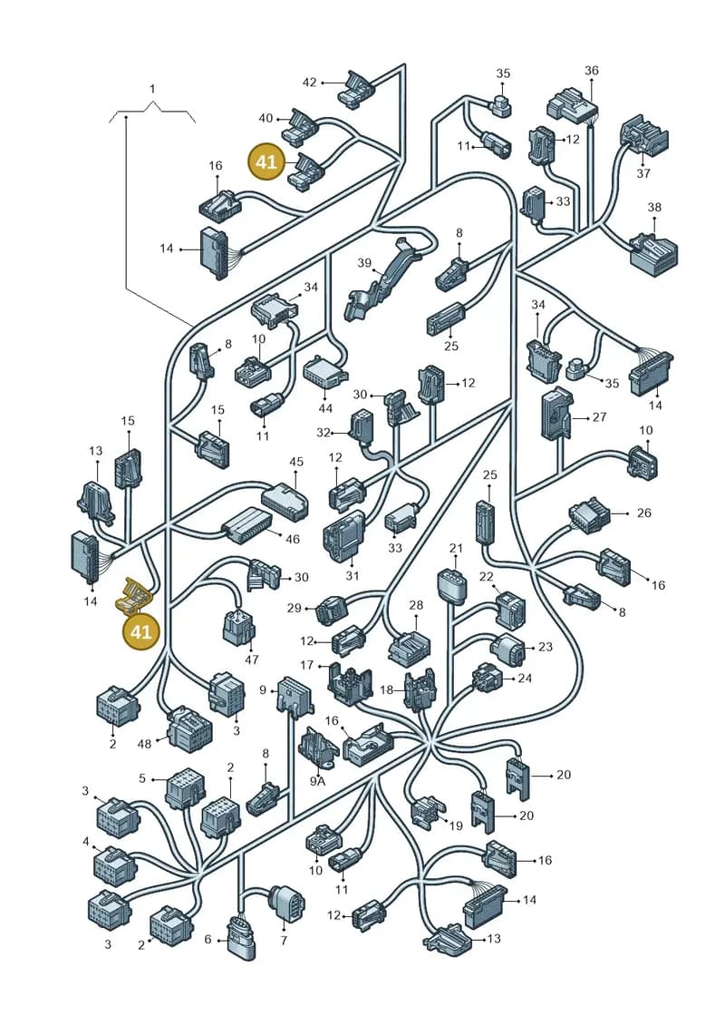 8T0971259B — Audi A7 Sportback (2014-2018) diagram 788971900, position 41