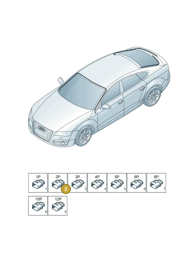 8T0971259B — Audi A7 Sportback (2014-2018) diagram 765971830, position 2
