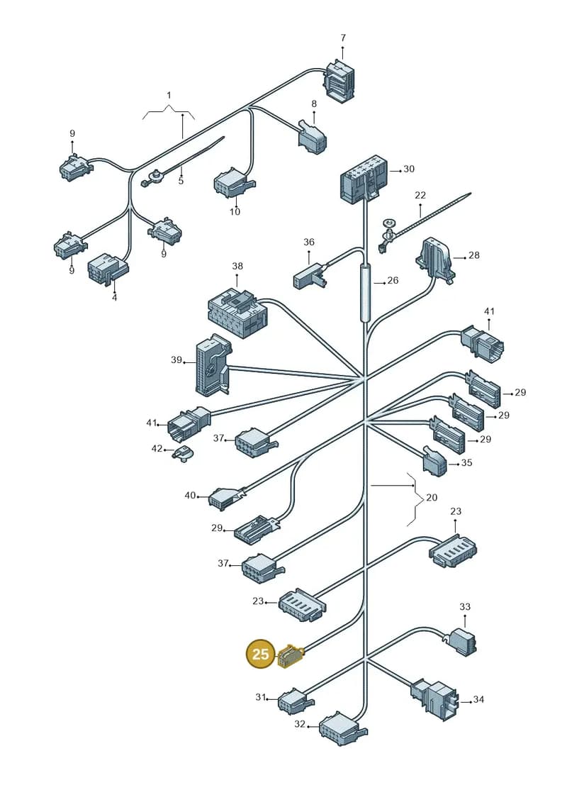 8T0971830 — Volkswagen Sharan (2015-2022) diagram 689972260, position 25