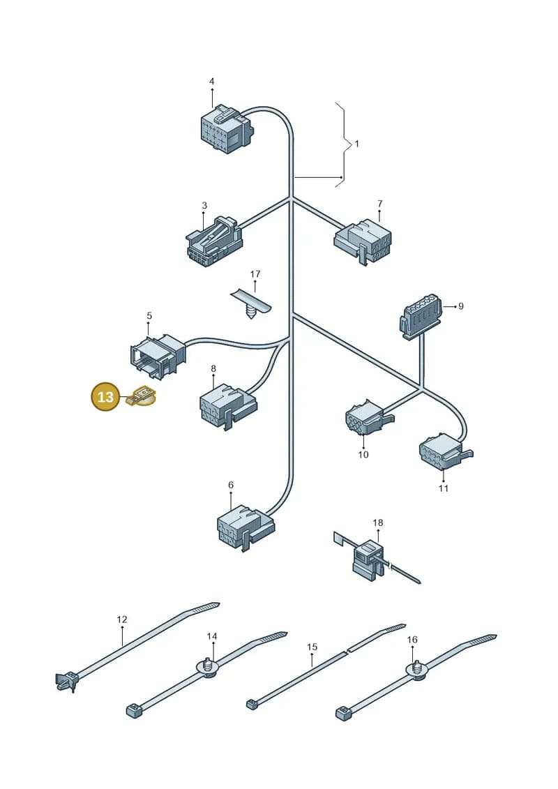 8T0971830 — Audi A8 (2013-2018) diagram 696972800, position 13