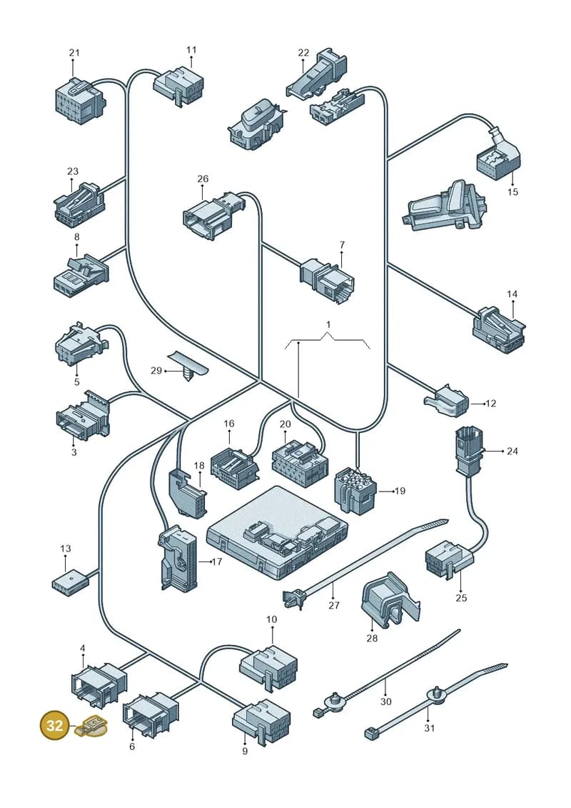 8T0971830 — Audi A8 (2013-2018) diagram 696972820, position 32