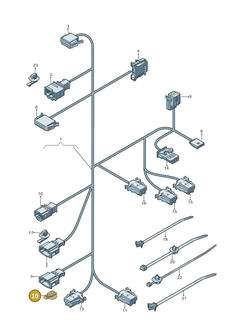 8T0971830 — Audi A8 (2013-2018) diagram 696972860, position 19