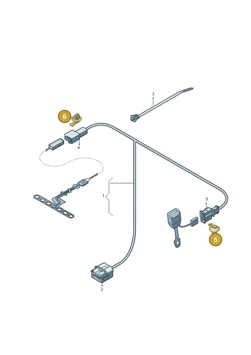 8T0971830 — Audi A1 Sportback (2014-2018) diagram 728972200, position 5+6