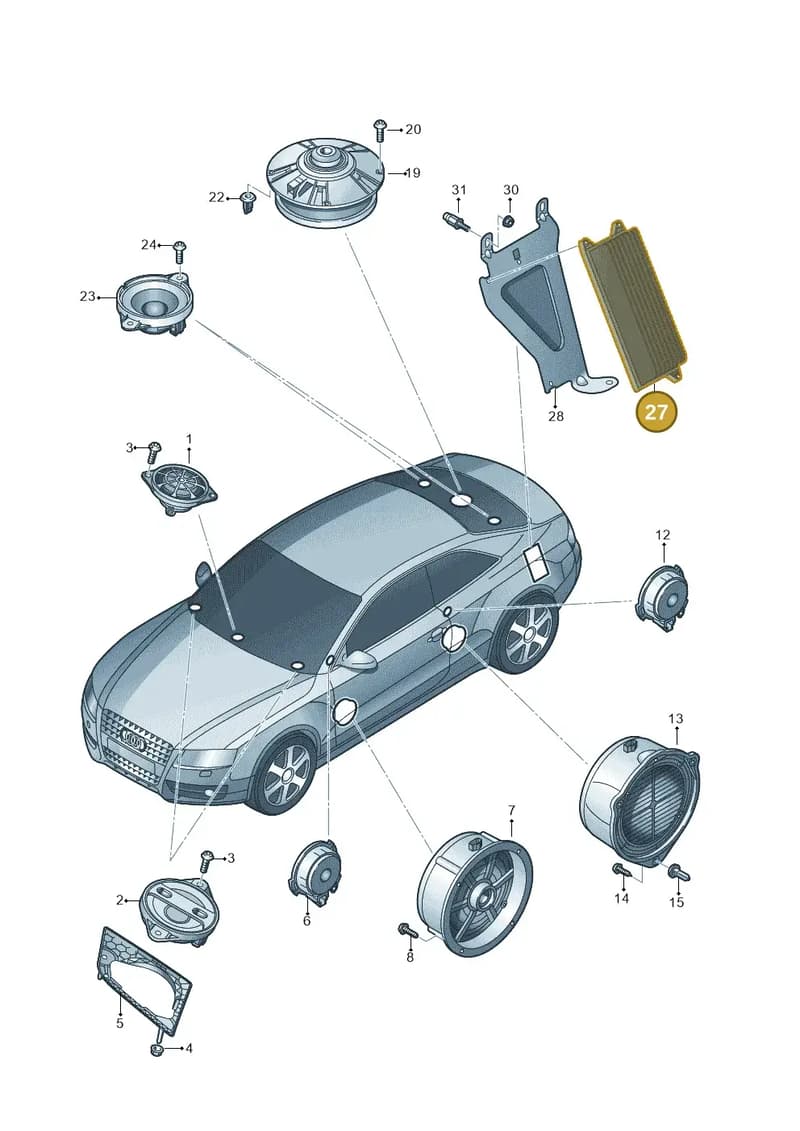 8T1035223 — Audi A5 Sportback (2011-2017) diagram 724035350, position 27