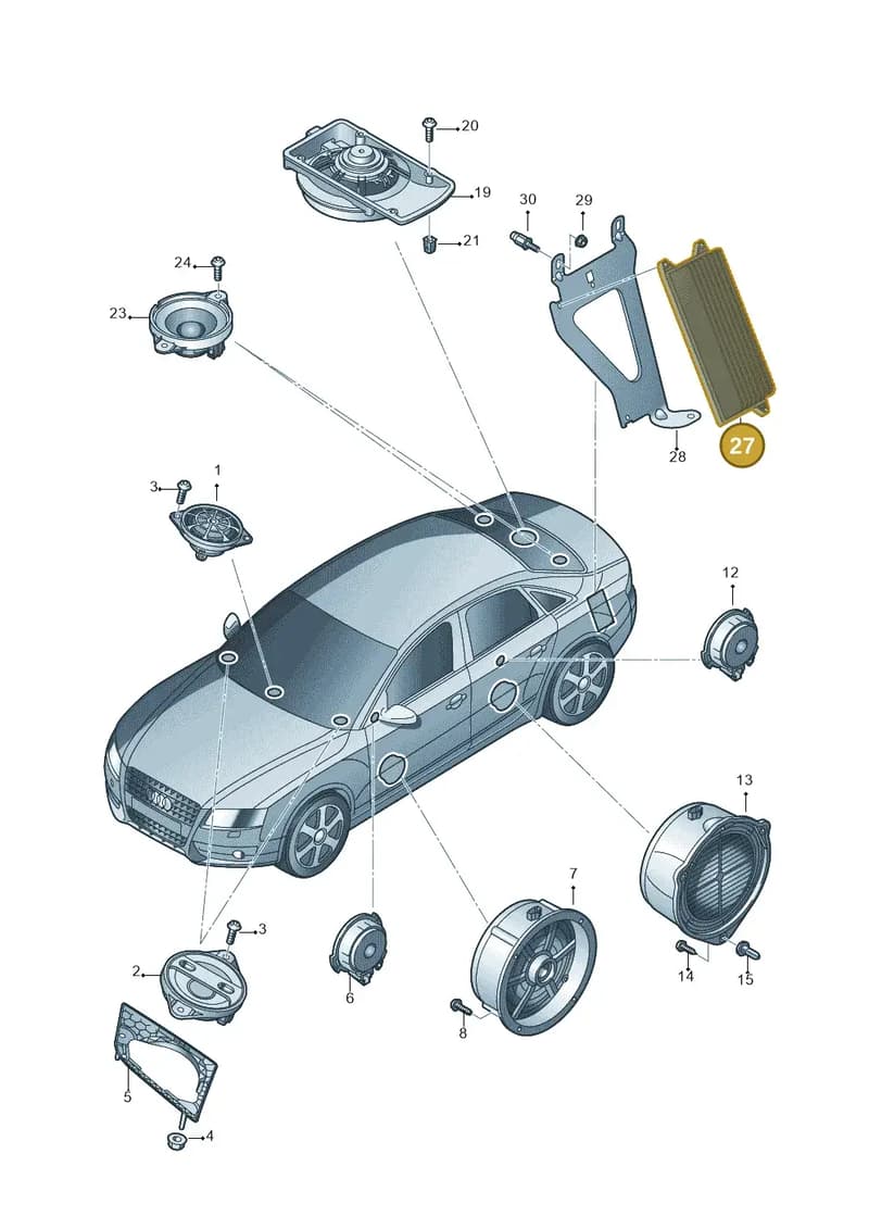 8T1035223 — Audi A4 av. 2.0 tdi (2011-2015) diagram 736035350, position 27