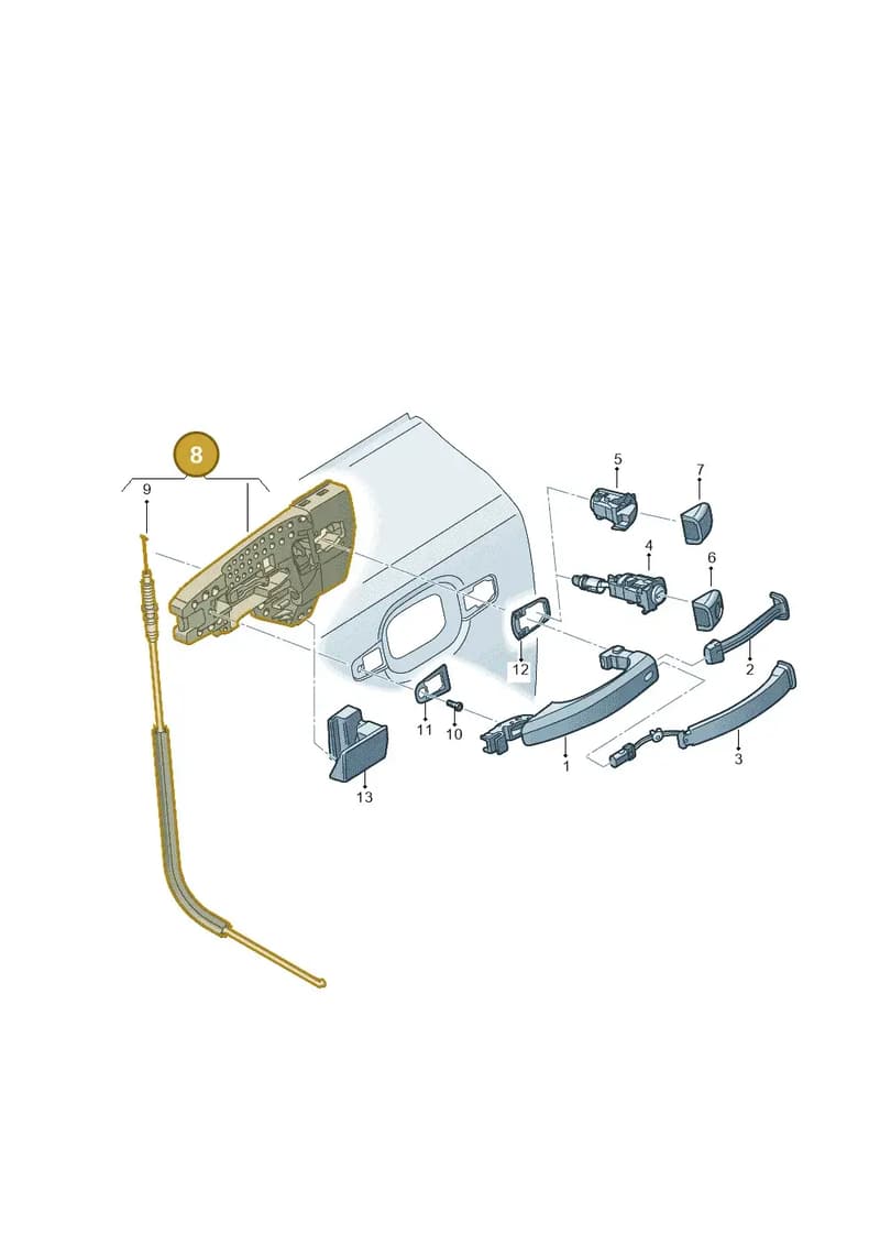 8T1837885B — Audi A1 Sportback (2014-2018) diagram 792837000, position 8