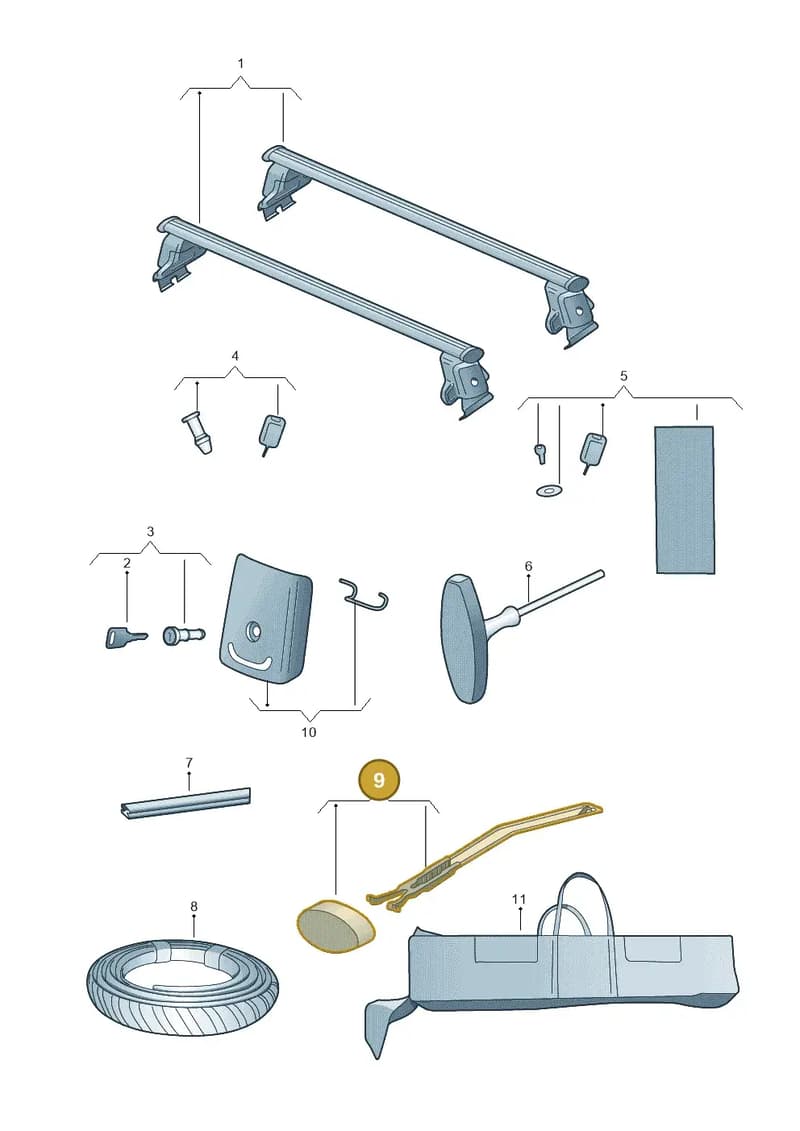 8T8071209 — Audi A1 Sportback (2014-2018) diagram 620071300, position 9