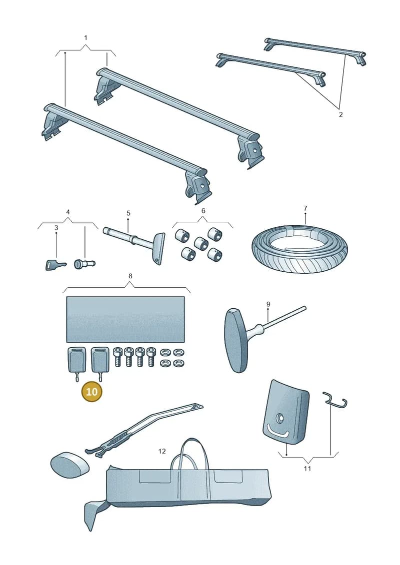 8T8071209 — Audi A3 Sportback (2016-2020) diagram 858071310, position 10
