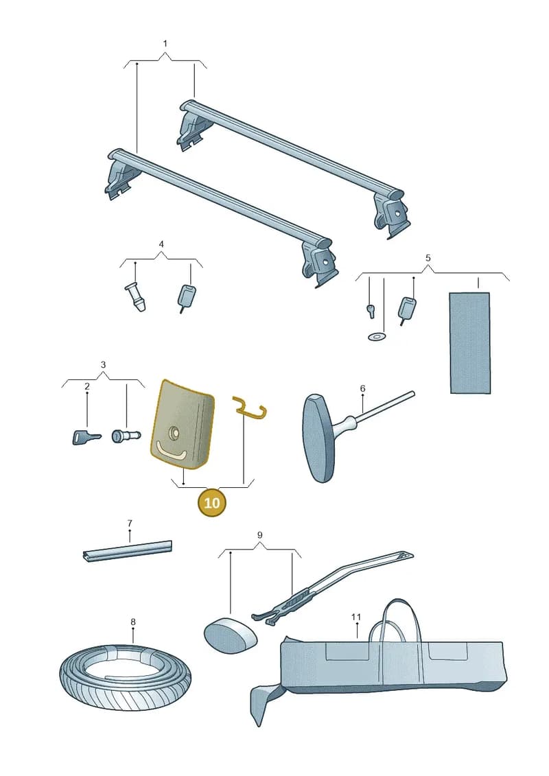8T8071209A — Audi A1 Sportback (2014-2018) diagram 620071300, position 10