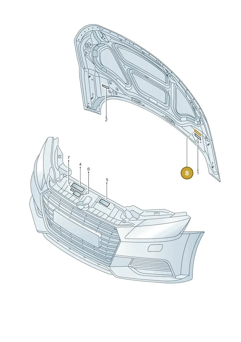 8U0010528G — Audi TTS (2014-2023) diagram 850010100, position 8