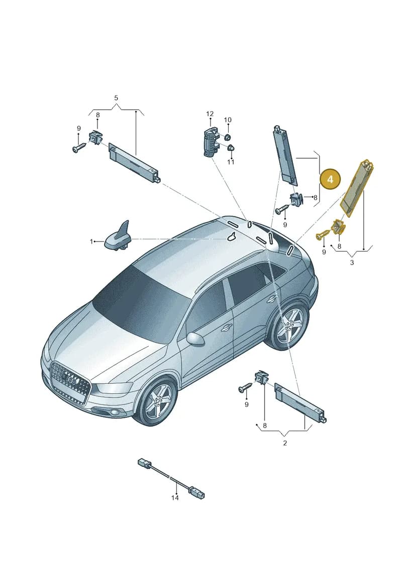 8U0035225F — Audi Q3 1.4 (2012-2016) diagram 728035150, position 4