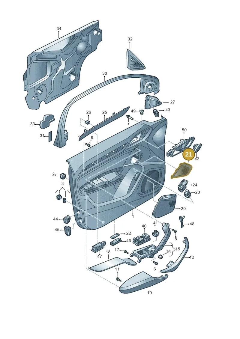 8U0035410DT4 — Audi Q3 (2014-2019) diagram 855867000, position 21