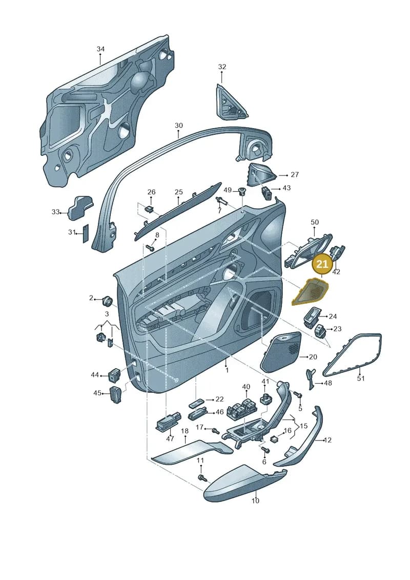 8U0035410U20 — Audi Q3 quattro (2011-2015) diagram 728867000, position 21