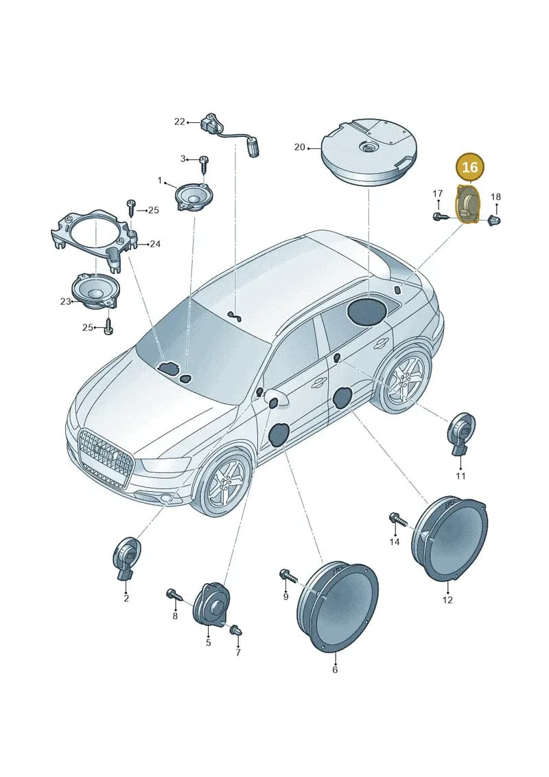 8U0035416A — Audi Q3 (2014-2019) diagram 855035350, position 16