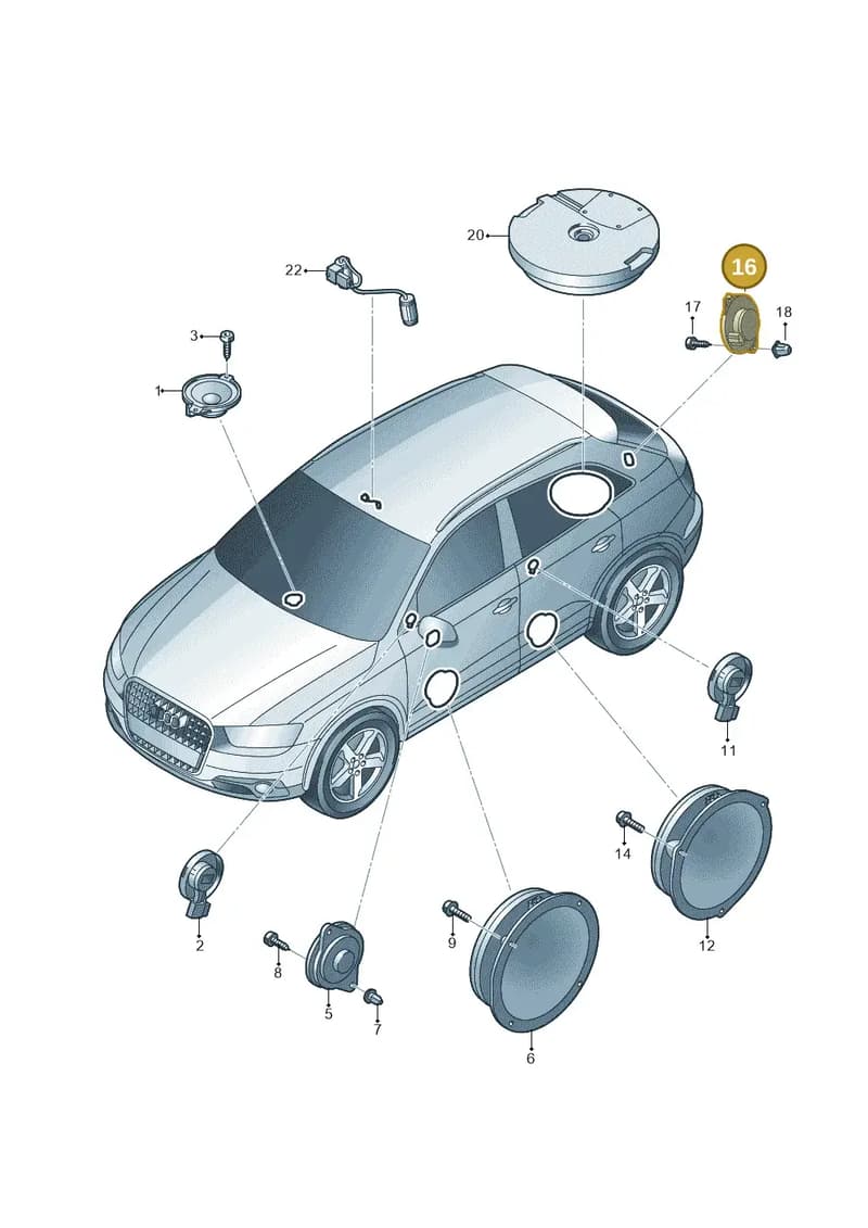 8U0035416A — Audi Q3 1.4 (2016-) diagram 728035350, position 16