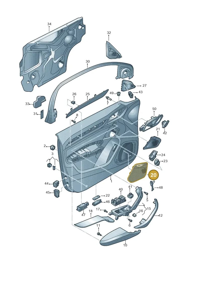 8U0035420A4PK — Audi Q3 (2014-2019) diagram 855867000, position 20