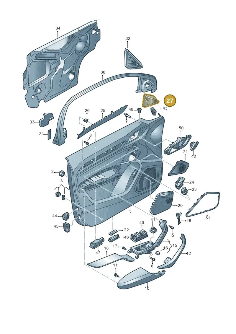 8U0035423A4PK — Audi RS Q3 (2013-2018) diagram 728867000, position 27