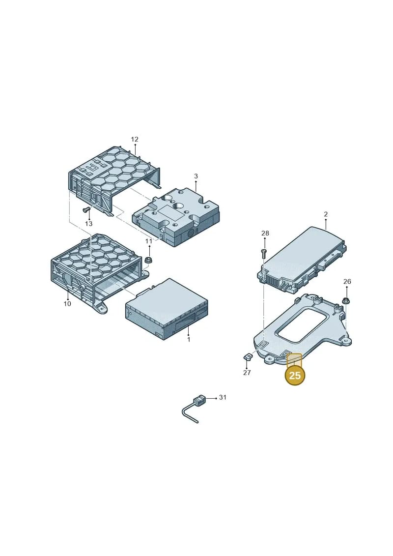 8U0035464A — Audi Q3 quattro 2.0 (2016-2019) diagram 895035041, position 25