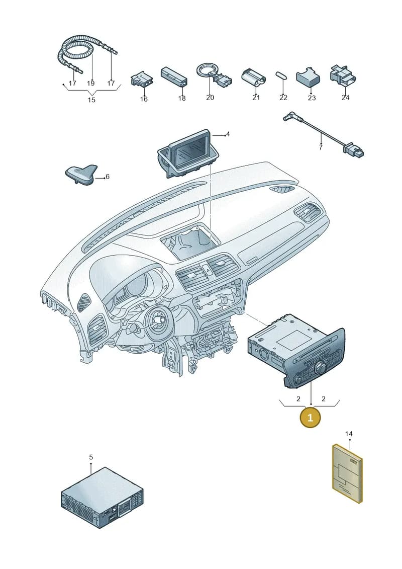 8U0035666J — Audi RS Q3 (2013-2018) diagram 728035000, position 1