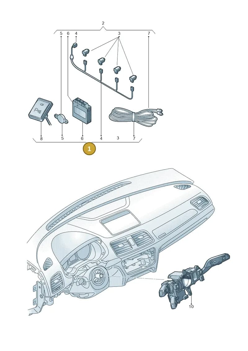 8U0054630B — Audi Q3 1.4 (2016-) diagram 855051200, position 1
