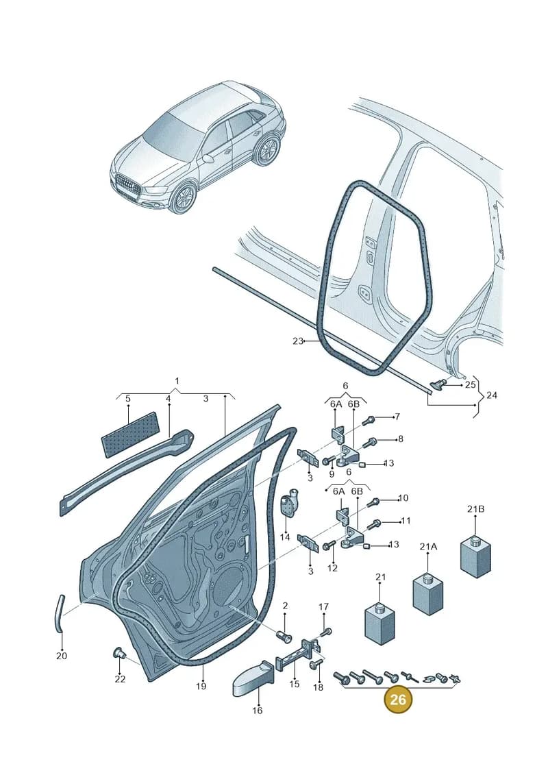 8U0098620B — Audi Q3 quattro 2.0 (2016-2019) diagram 895833010, position 26