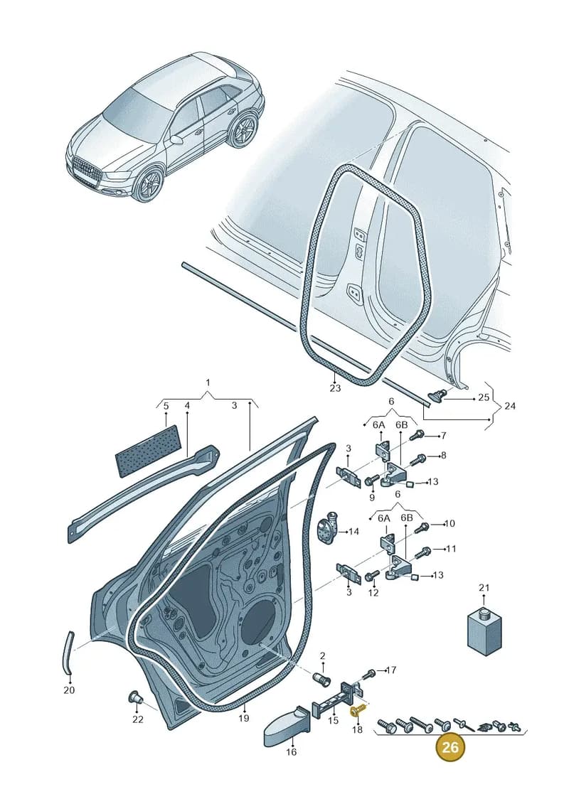 8U0098620B — Audi Q3 1.4 (2016-) diagram 855833100, position 26