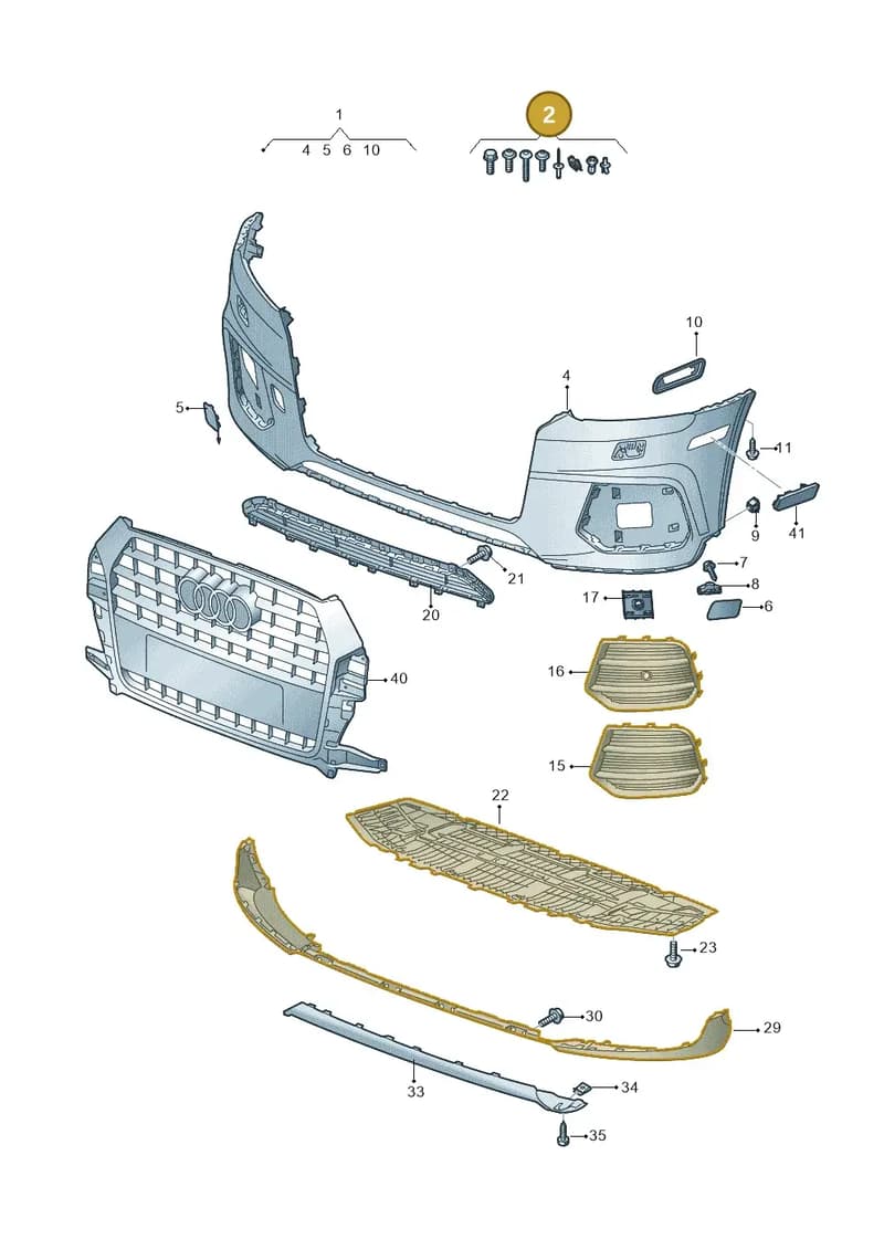 8U0098623B — Audi Q3 (2014-2019) diagram 855807150, position 2