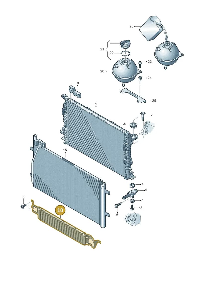 8U0121002B — Audi RS Q3 (2013-2018) diagram 764121700, position 10