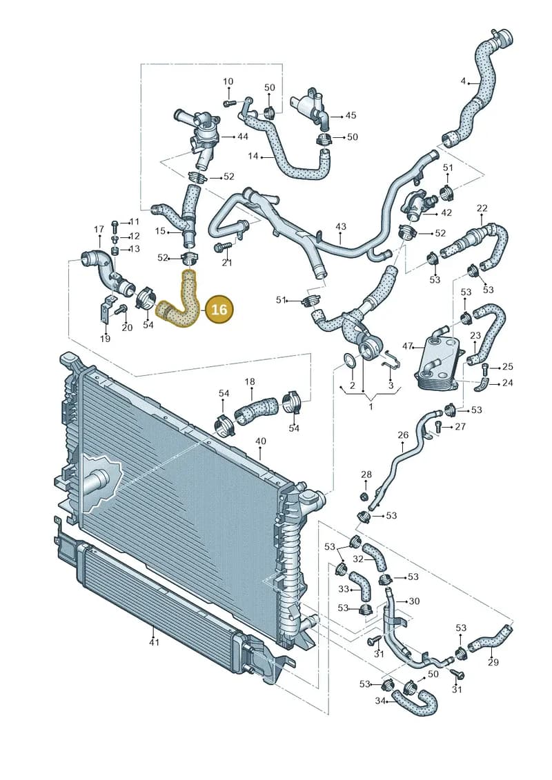 8U0121036 — Audi RS Q3 (2013-2018) diagram 764121330, position 16