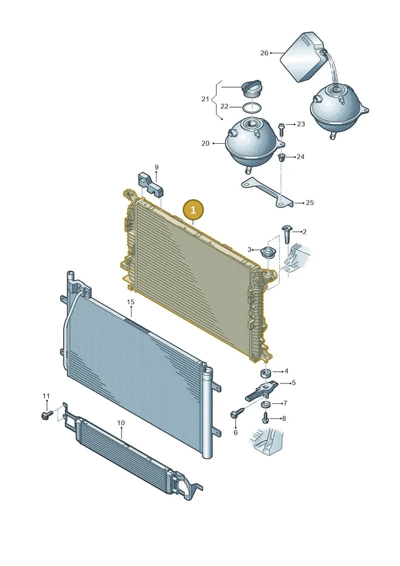 8U0121251C — Audi RS Q3 (2013-2018) diagram 764121700, position 1