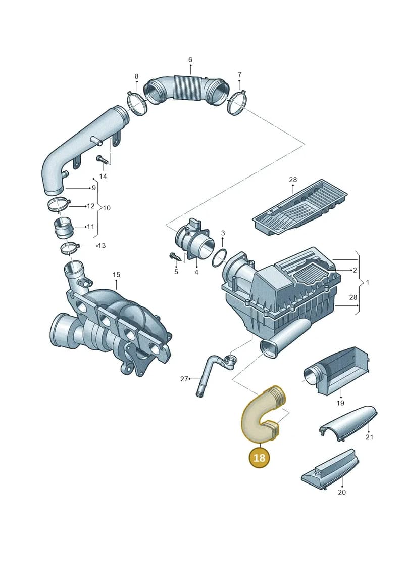 8U0129618F — Audi Q3 quattro (2011-2015) diagram 412133300, position 18