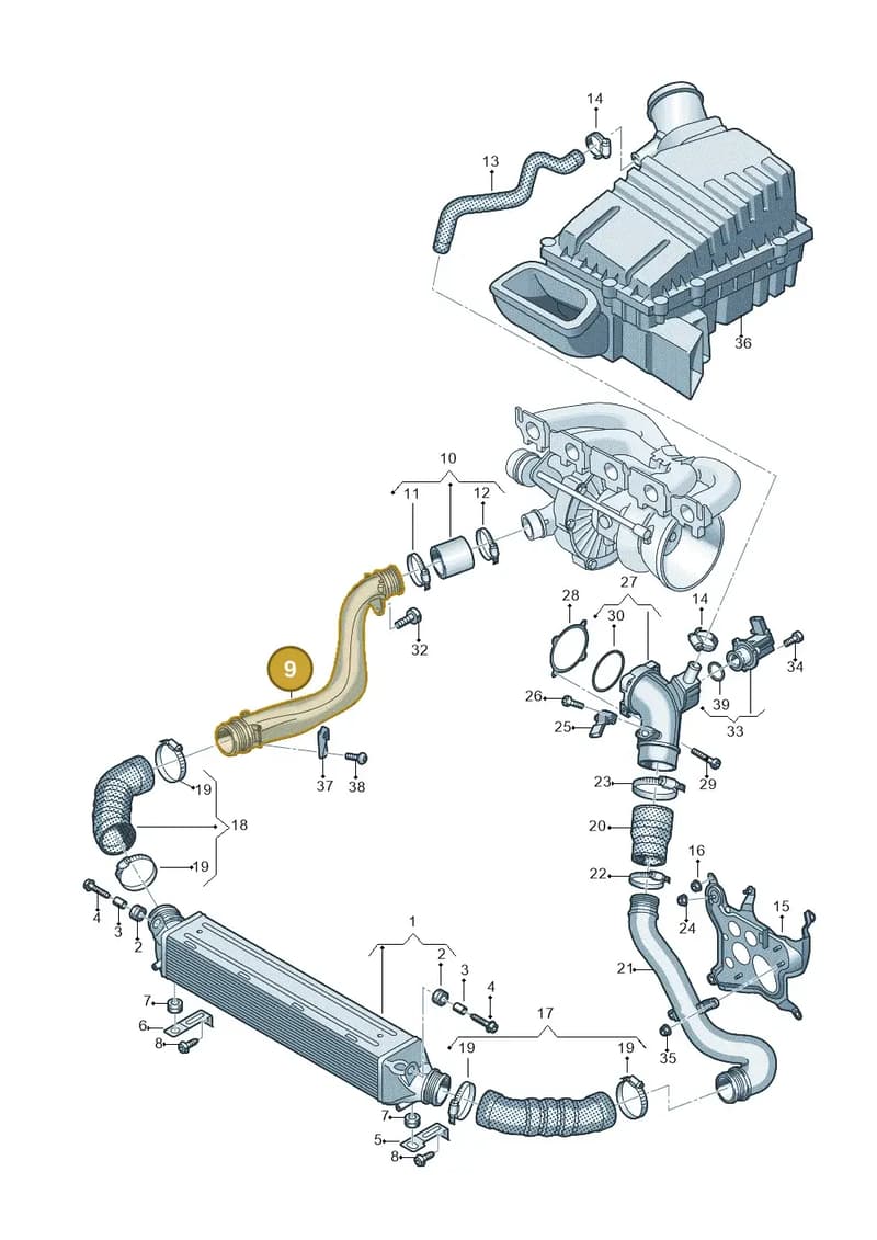 8U0145728 — Audi RS Q3 (2013-2018) diagram 764145800, position 9