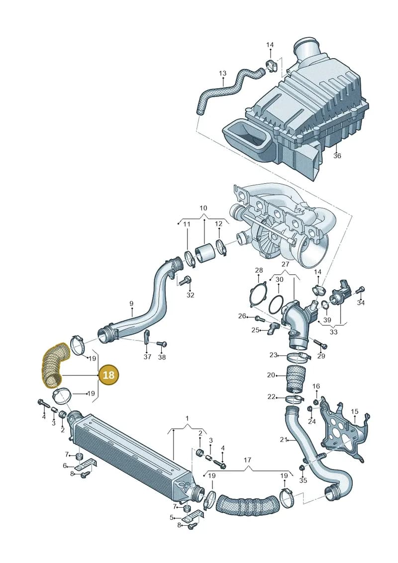 8U0145746 — Audi RS Q3 (2013-2018) diagram 764145800, position 18