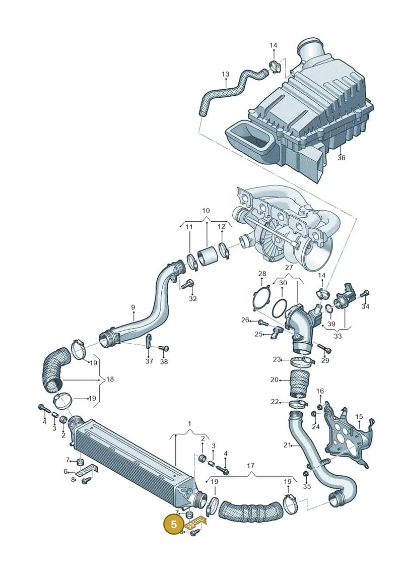 8U0145961A — Audi RS Q3 (2013-2018) diagram 764145800, position 5
