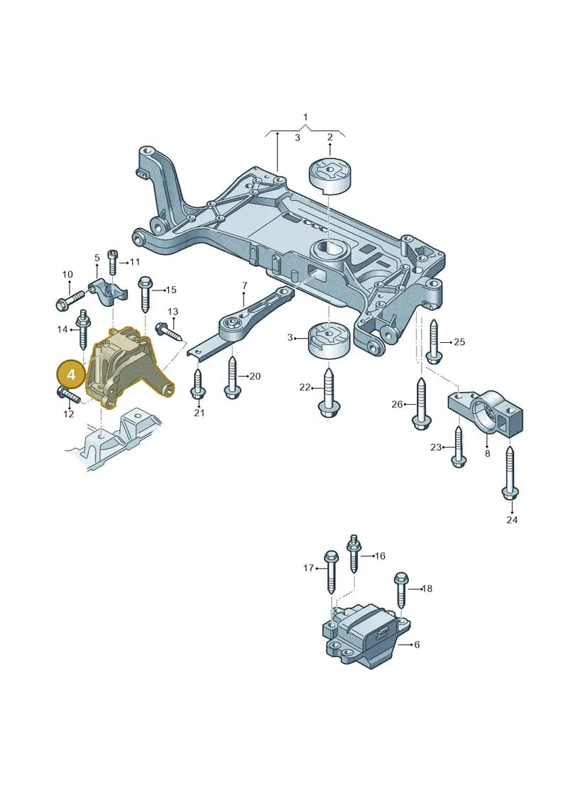 8U0199262 — Audi RS Q3 (2013-2018) diagram 764199100, position 4