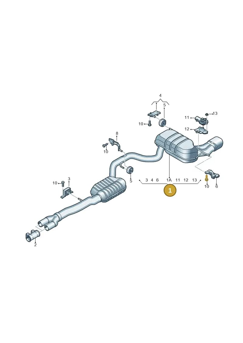 8U0253181AE — Audi RS Q3 (2013-2018) diagram 764253950, position 1
