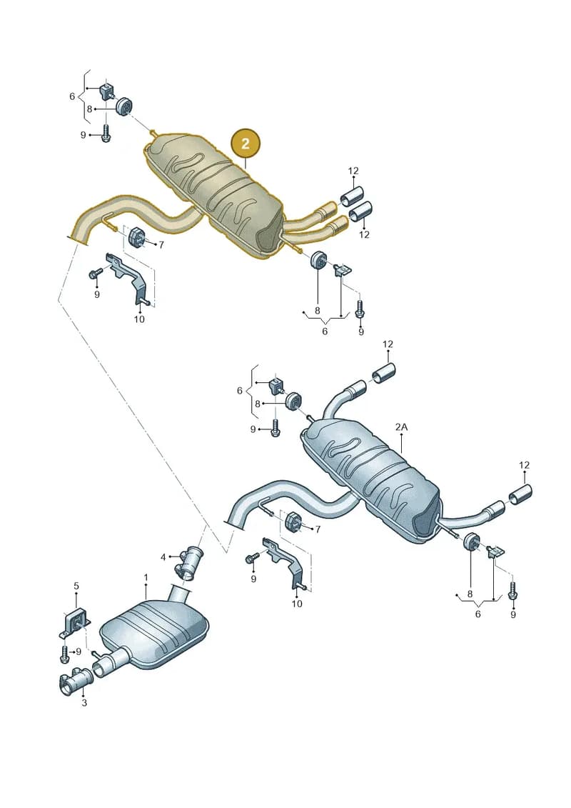 8U0253609BL — Audi Q3 (2014-2019) diagram 855253870, position 2
