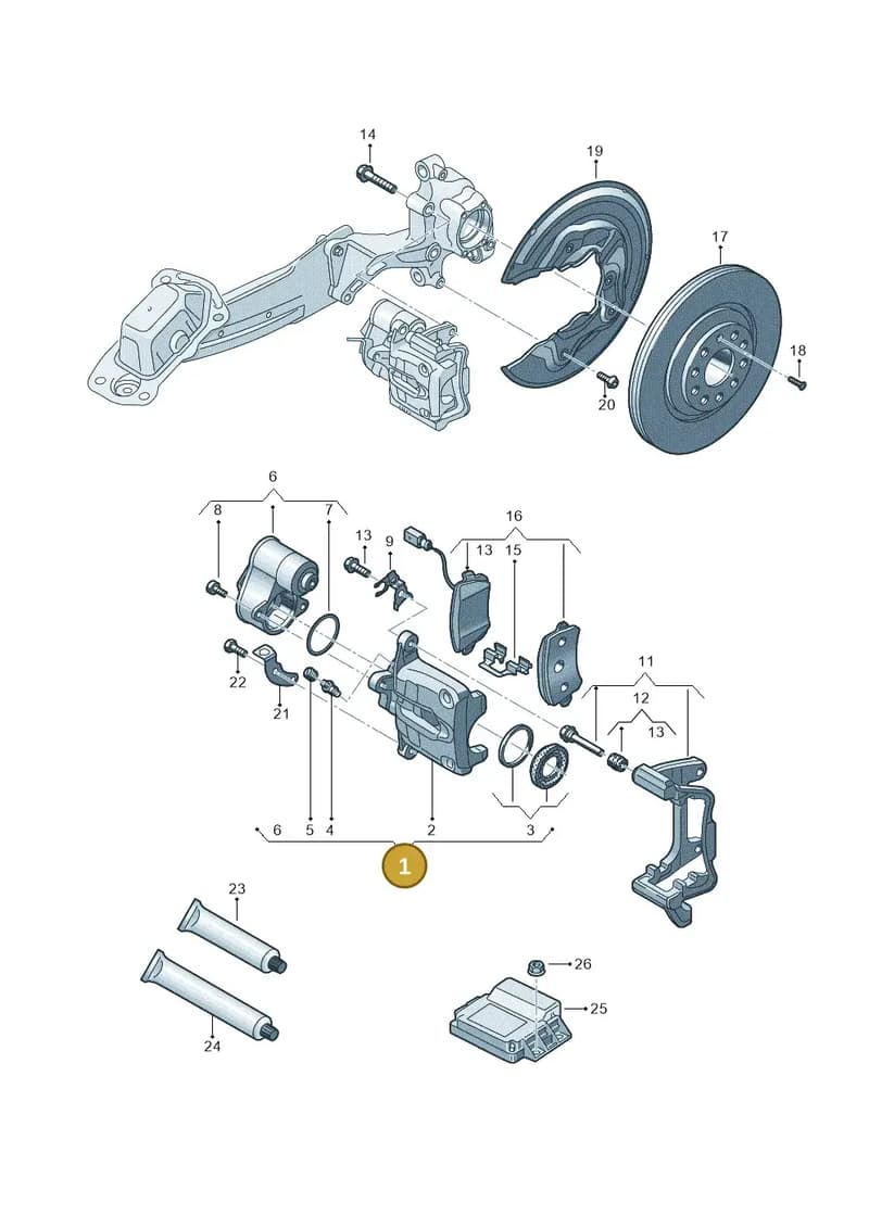 8U0615403 — Audi RS Q3 (2013-2018) diagram 764615700, position 1