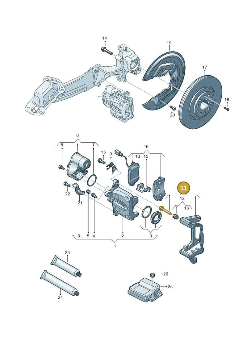 8U0615426 — Audi RS Q3 (2013-2018) diagram 764615700, position 11