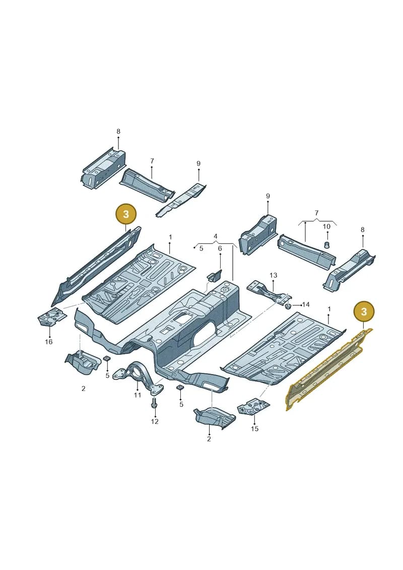 8U0801251TB — Audi Q3 1.4 (2016-) diagram 728803200, position 3