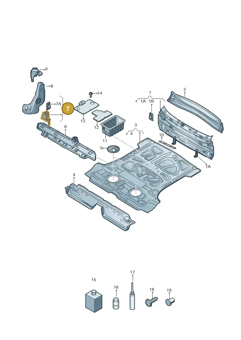 8U0802181A — Audi RS Q3 (2013-2018) diagram 764813000, position 7