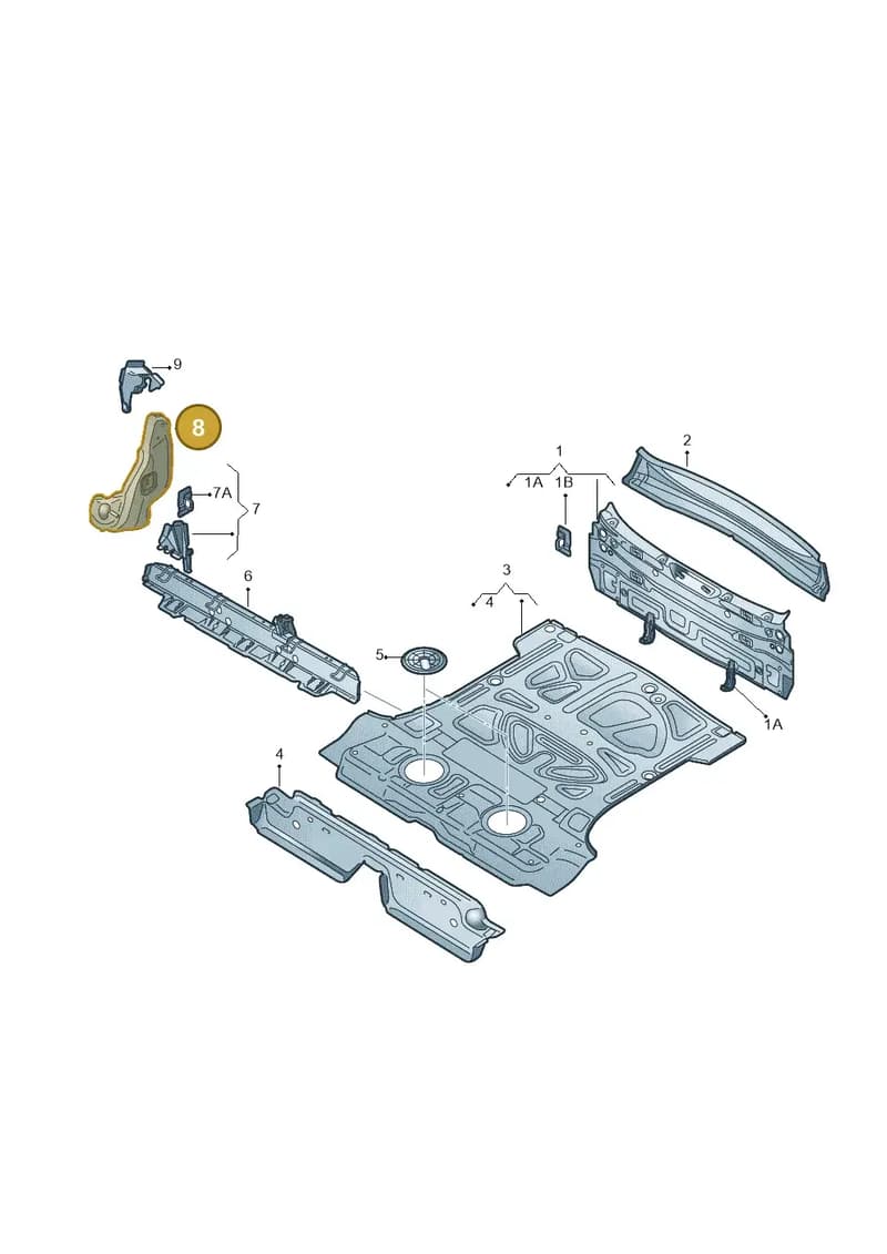 8U0804480A — Audi Q3 1.4 (2016-) diagram 728813000, position 8