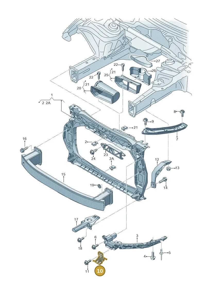 8U0805334 — Audi Q3 1.4 (2016-) diagram 728805000, position 10